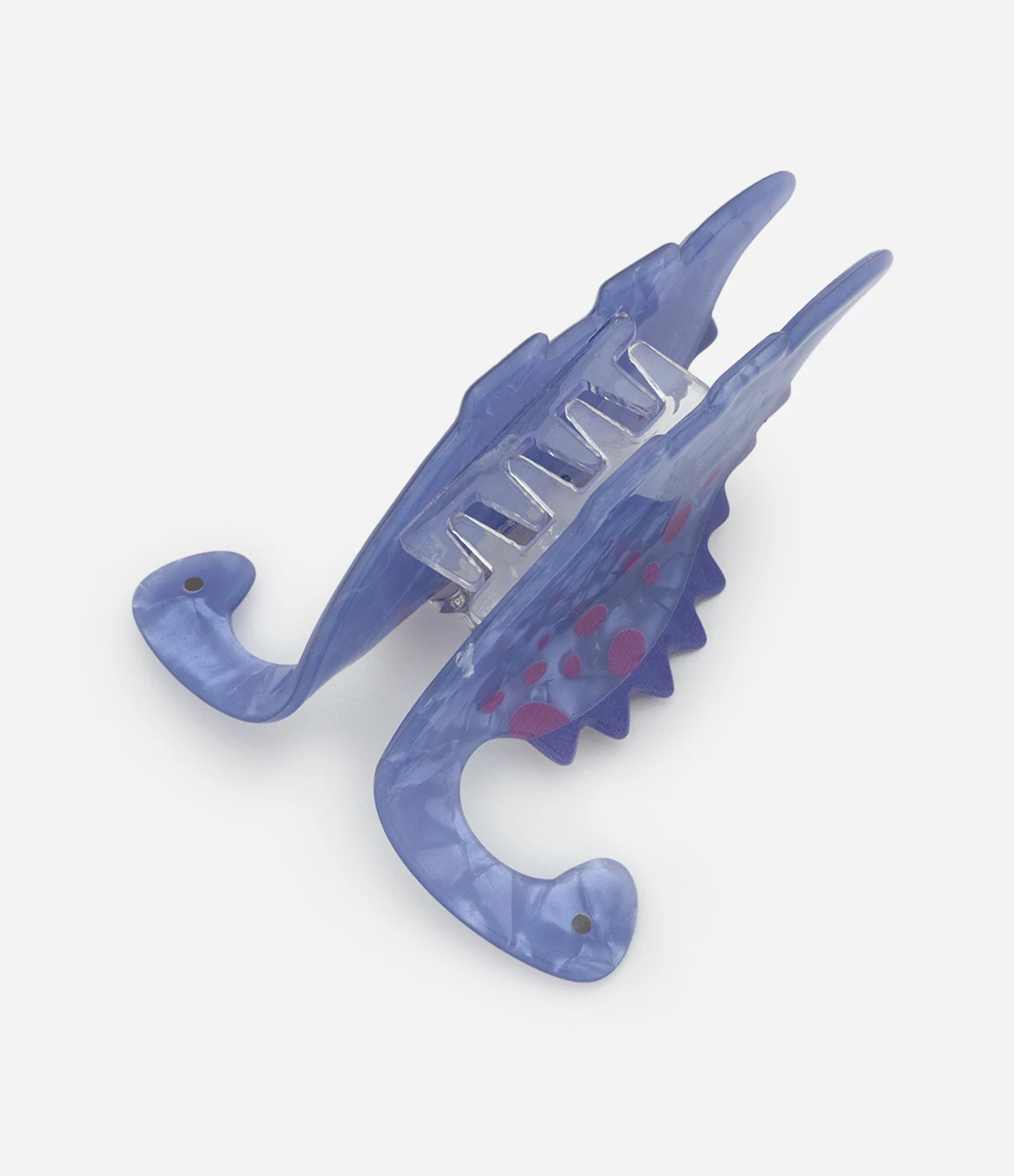 Piranha de Cabelo com Forma de Dinossauro Roxo 2