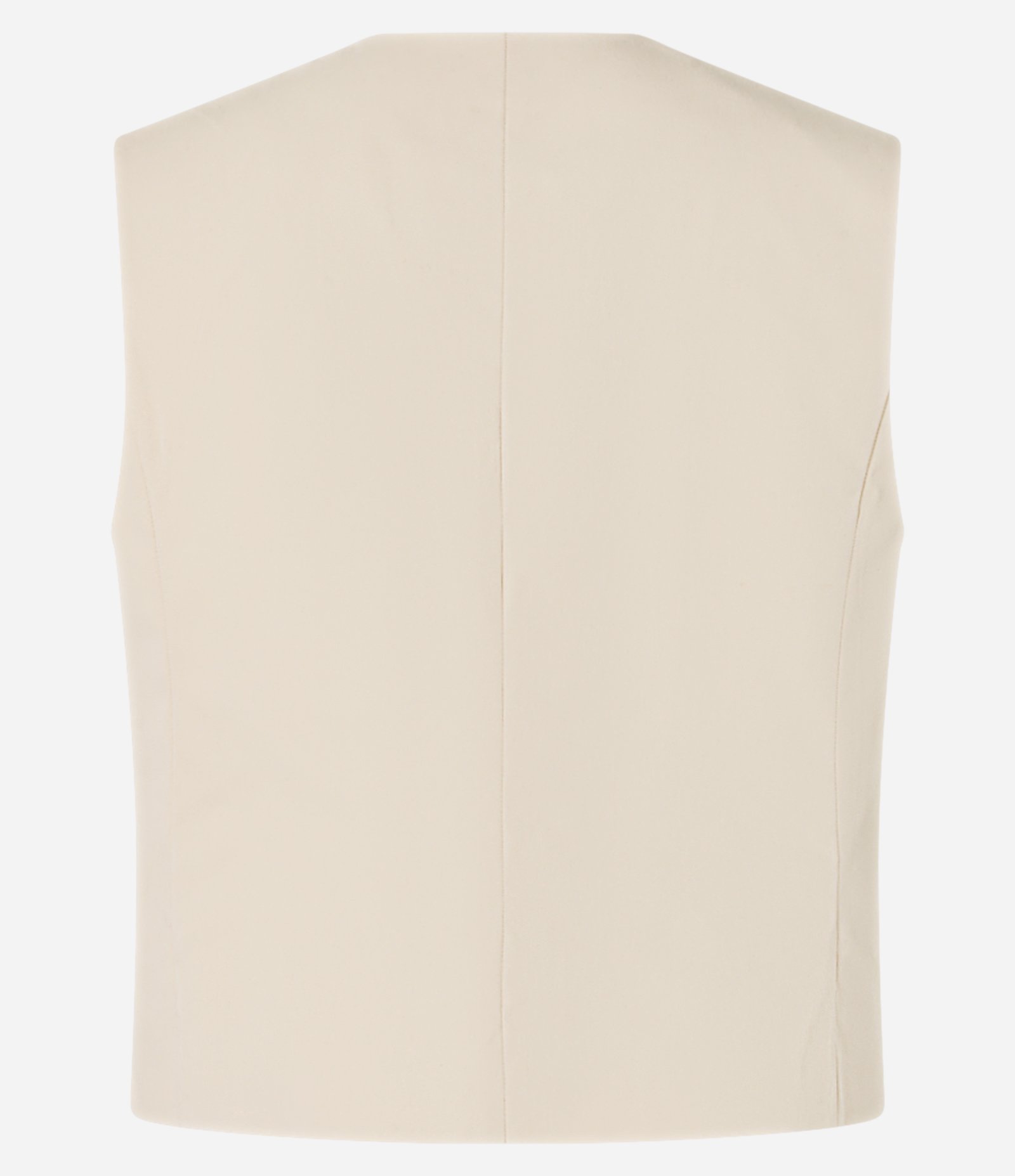 Colete em Efeito Sarja com Botão Único e Bolsos Falsos Bege 9