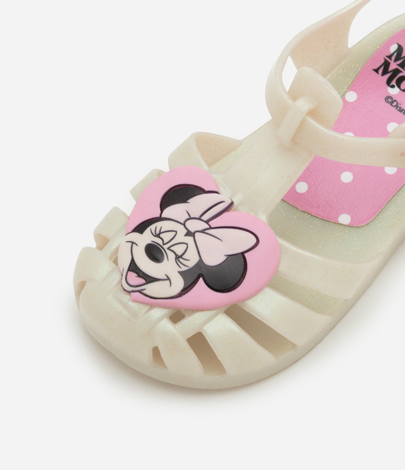 Sandália Infantil em PVC com Minnie Aplicada - Tam 20 ao 31 Bege 5