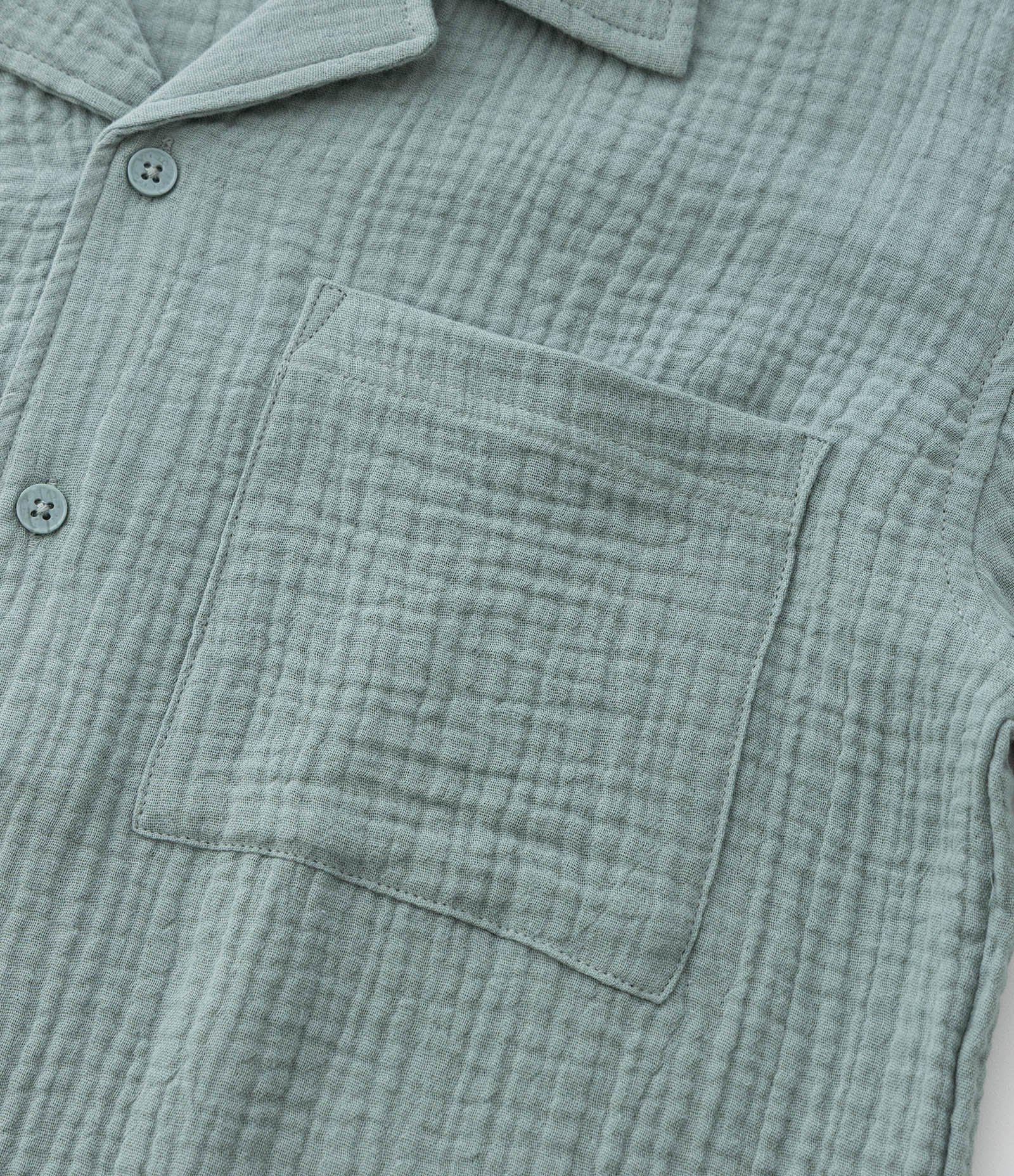 Camisa Infantil em Cotton Texturizada - Tam 5 a 14 Anos Verde 4