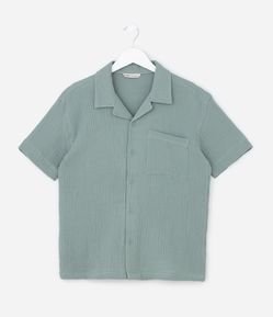 Camisa Infantil em Cotton Texturizada - Tam 5 a 14 Anos