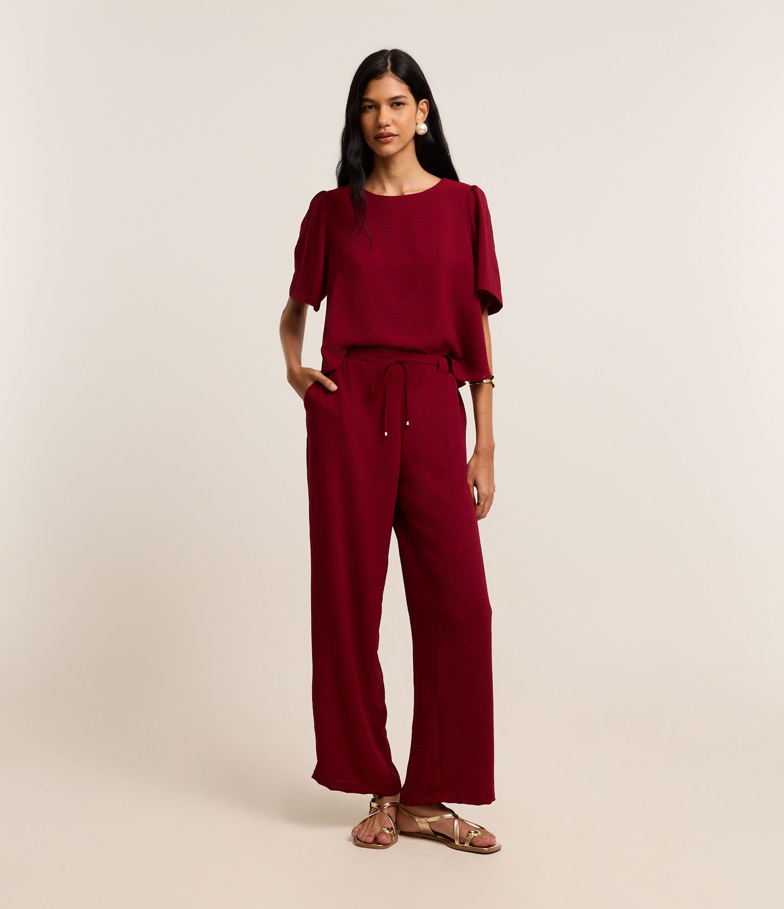 Blusa em Airflow com Manga Bufante e Abertura Gota 2