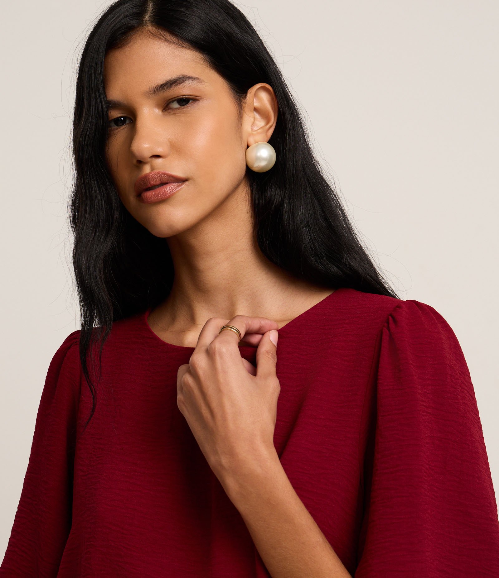 Blusa em Airflow com Manga Bufante e Abertura Gota 3