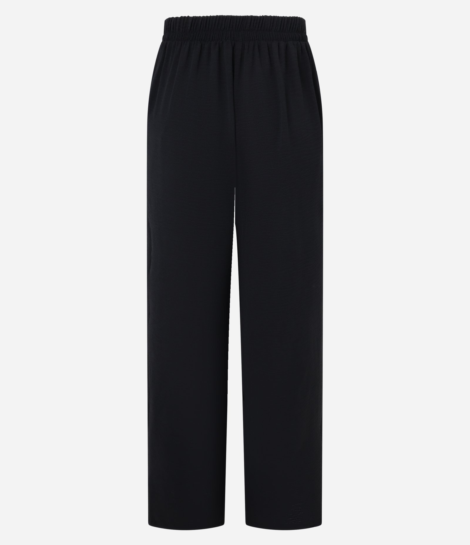 Calça Wide Leg com Amarração e Efeito Airflow Preto 6