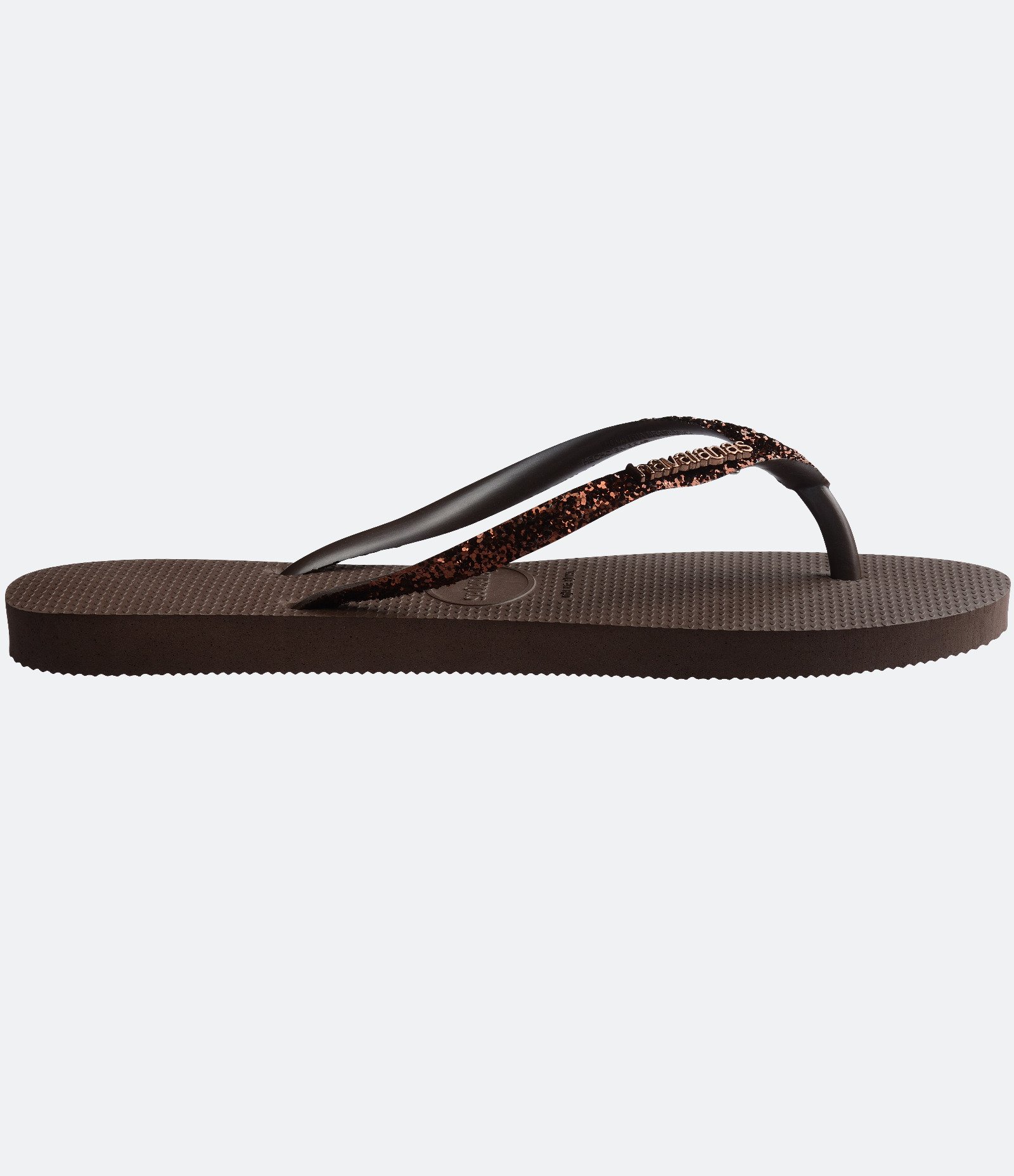 Chinelo Havaianas Tiras Finas com Glitter Marrom 3