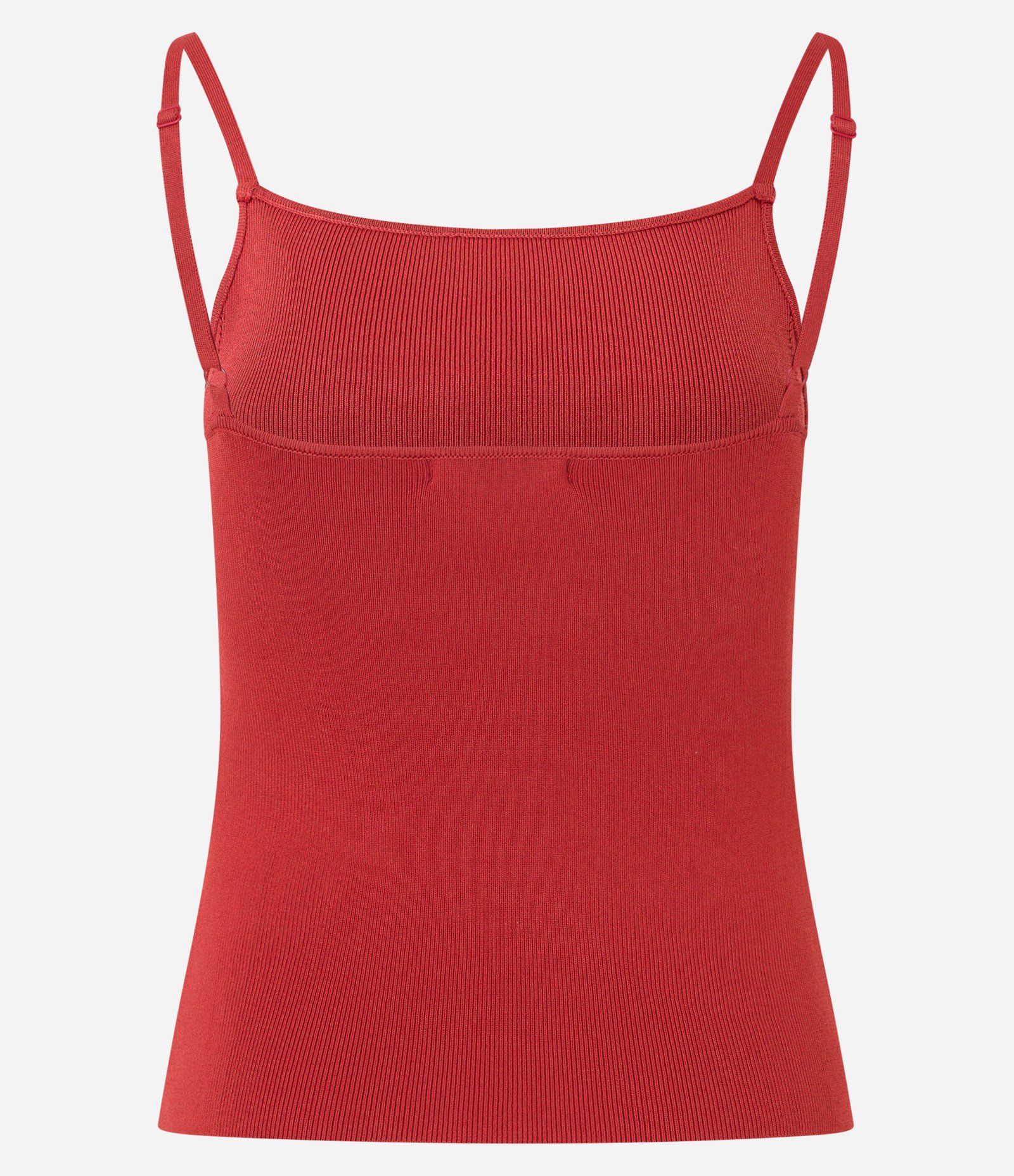 Blusa de Alça em Tricô com Decote Reto Vermelho 7