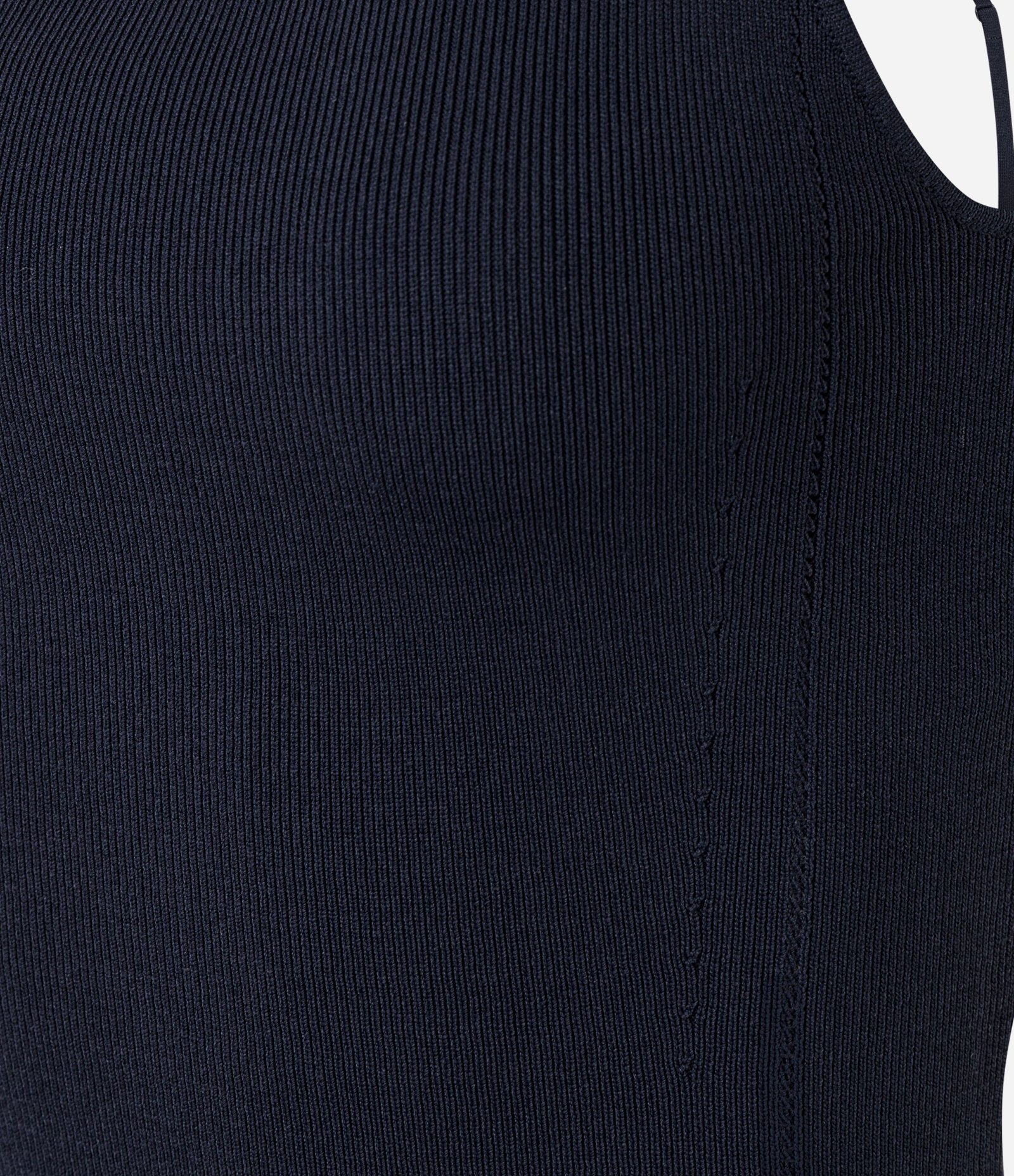 Blusa de Alça em Tricô com Decote Reto Azul 6