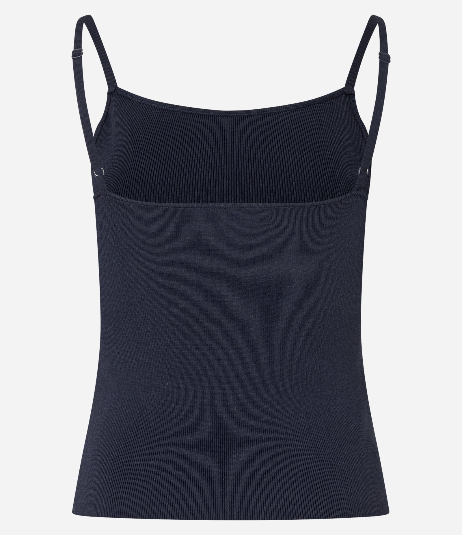 Blusa de Alça em Tricô com Decote Reto Azul 7