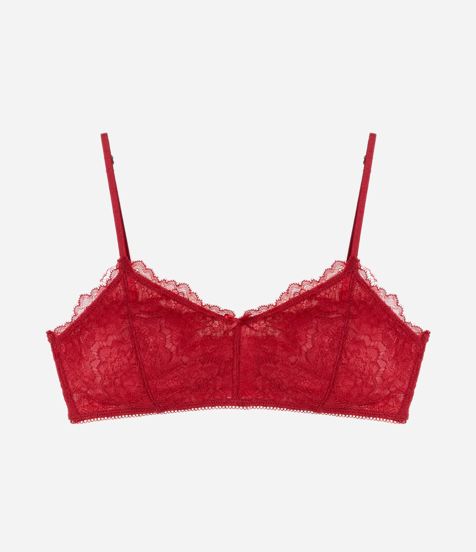 Sutiã Top em Renda Floral Vermelho 6