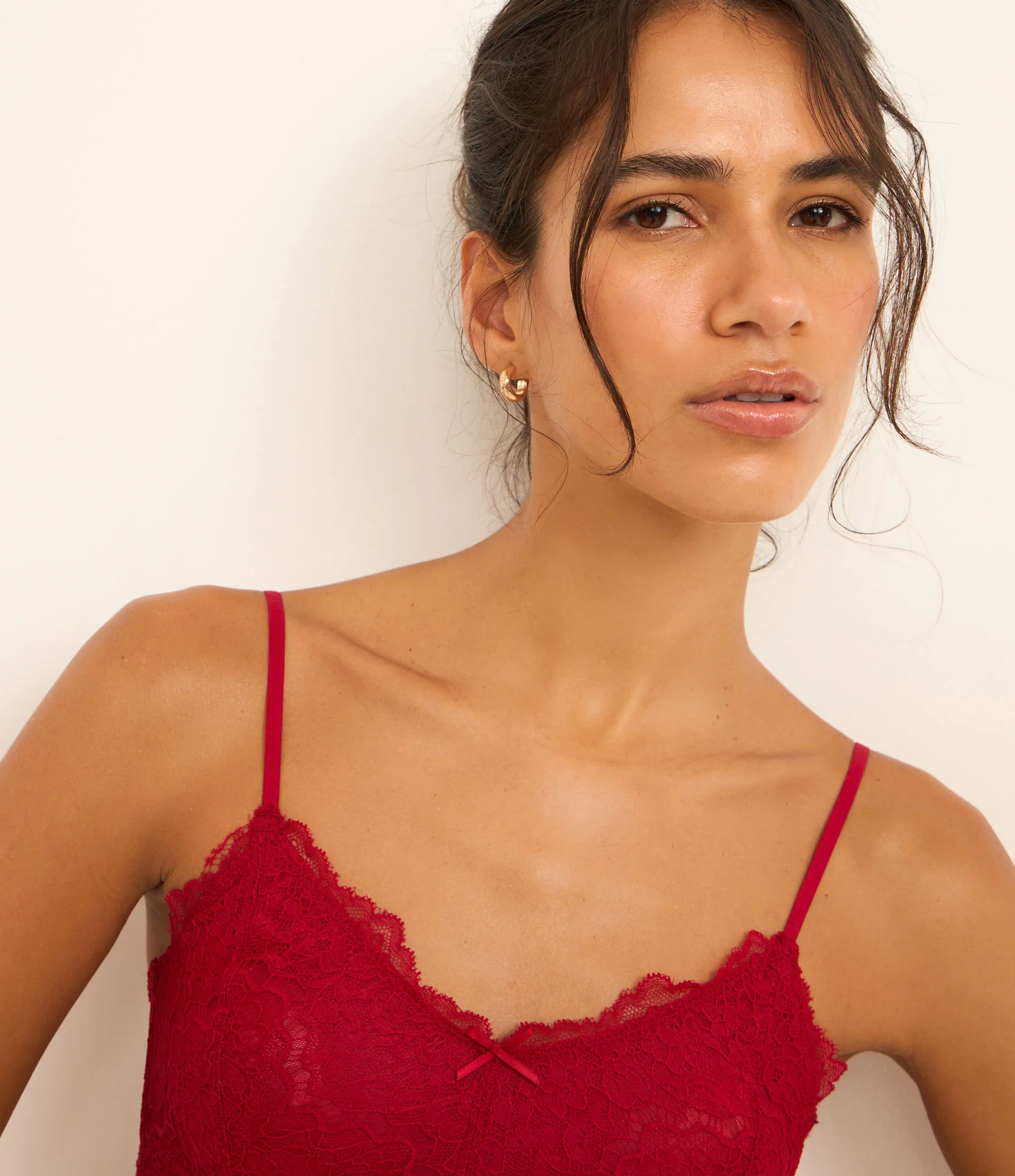 Sutiã Top em Renda Floral Vermelho 3