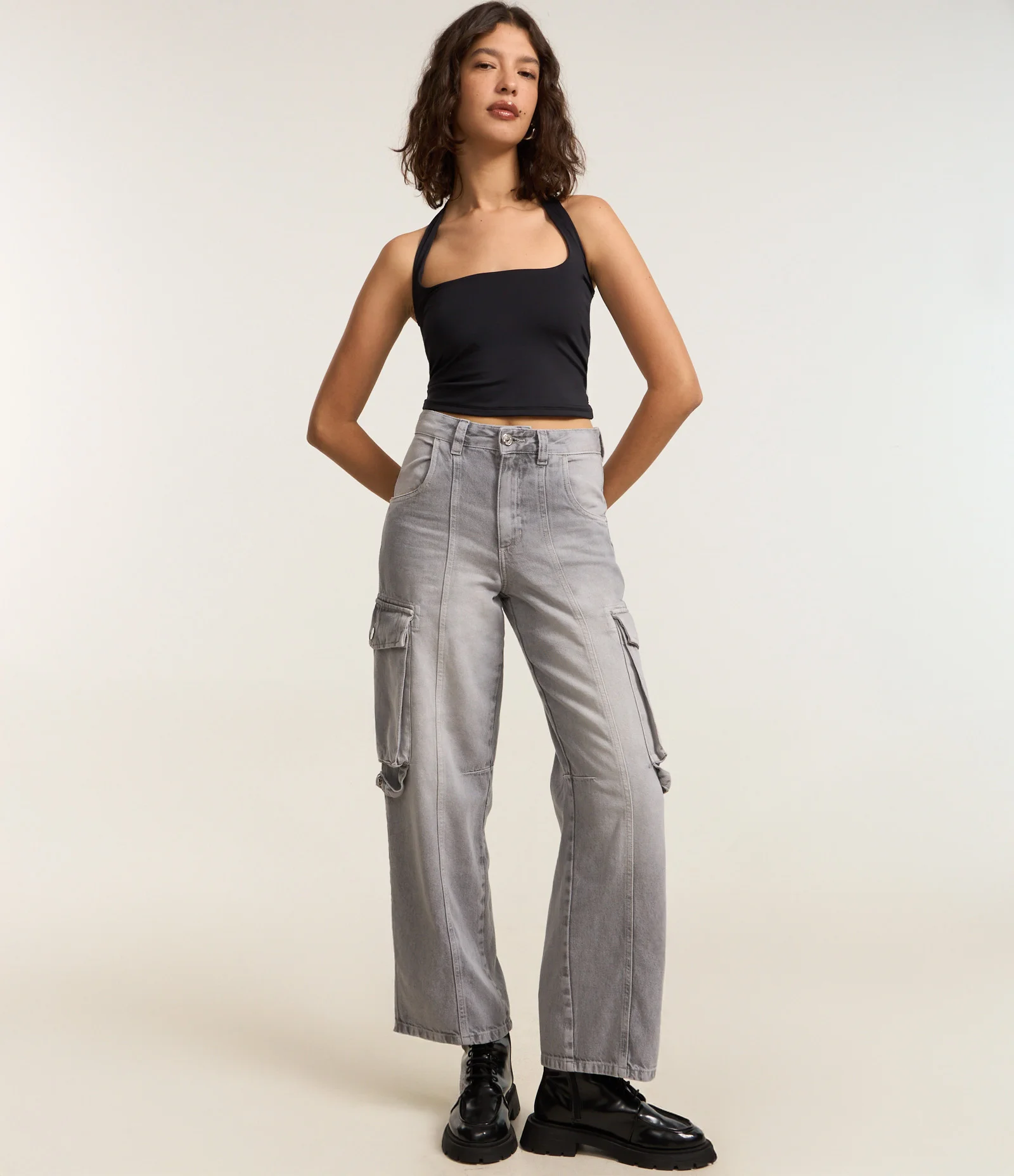 Blusa em Microfibra Frente Única Azul Marinho 2