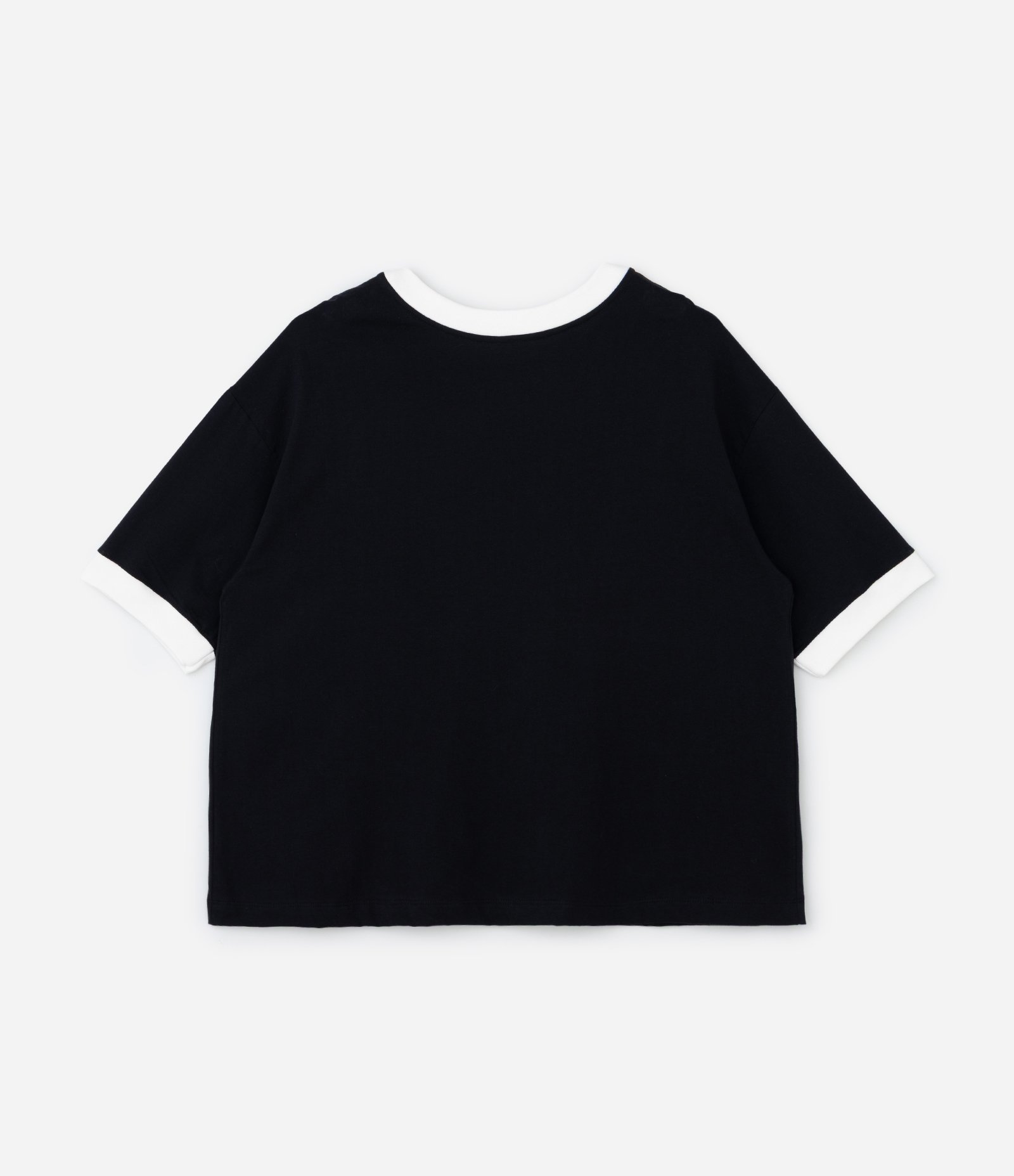 Camiseta Oversized Esportiva Canelada Bicolor Curve & Plus Size Preto 5