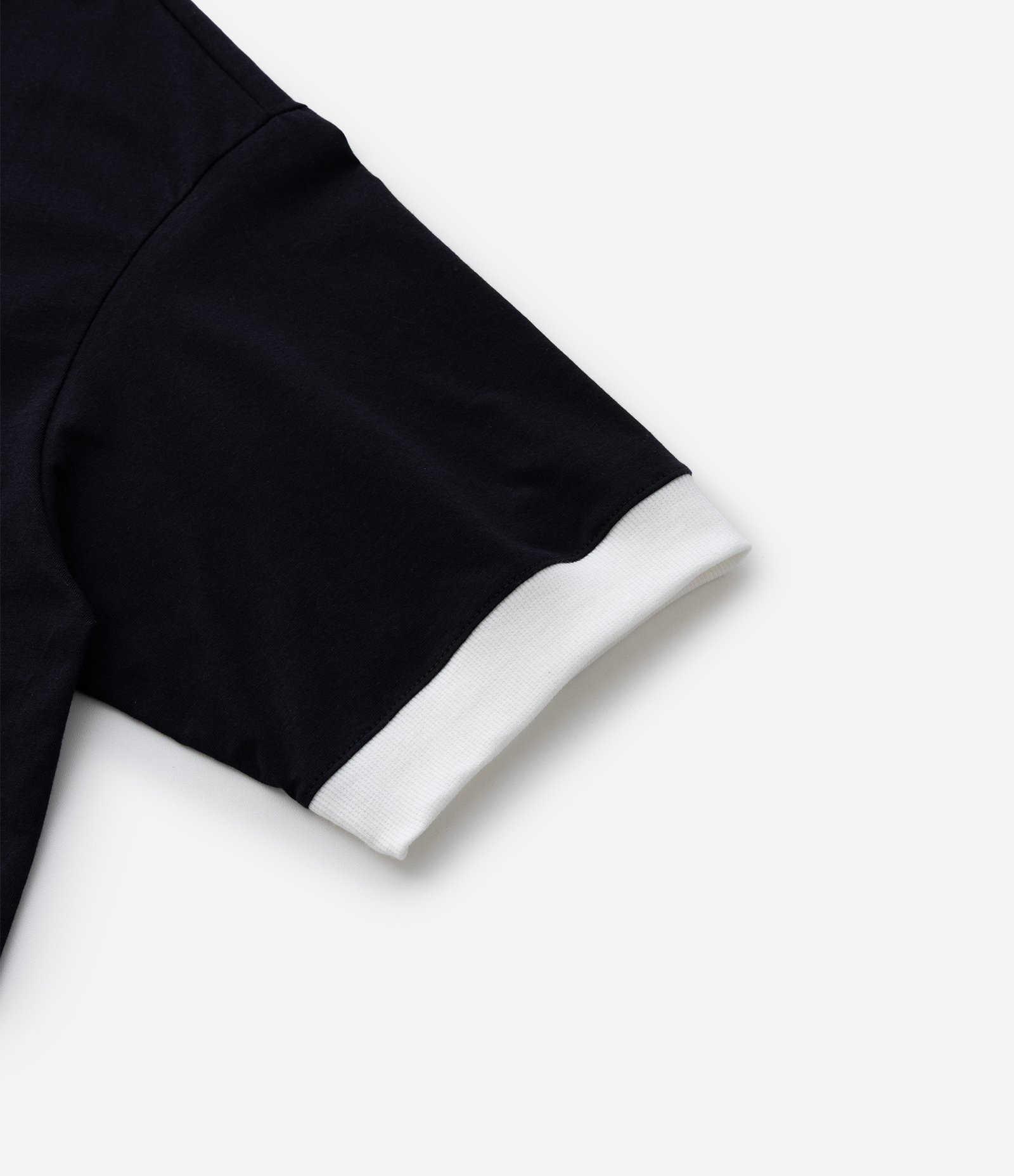 Camiseta Oversized Esportiva Canelada Bicolor Curve & Plus Size Preto 7