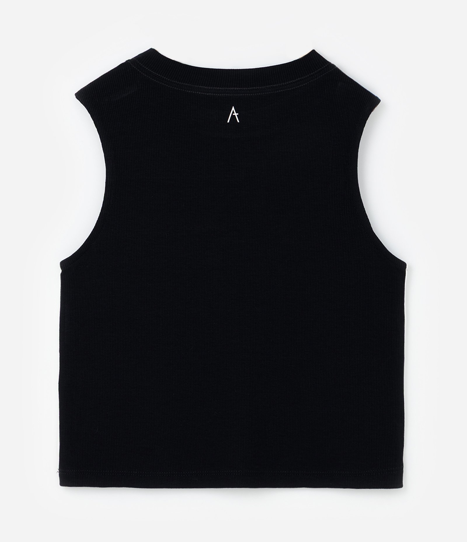 Regata Cropped Esportiva em Ribana com Listras Laterais Curve & Plus Size Preto 6