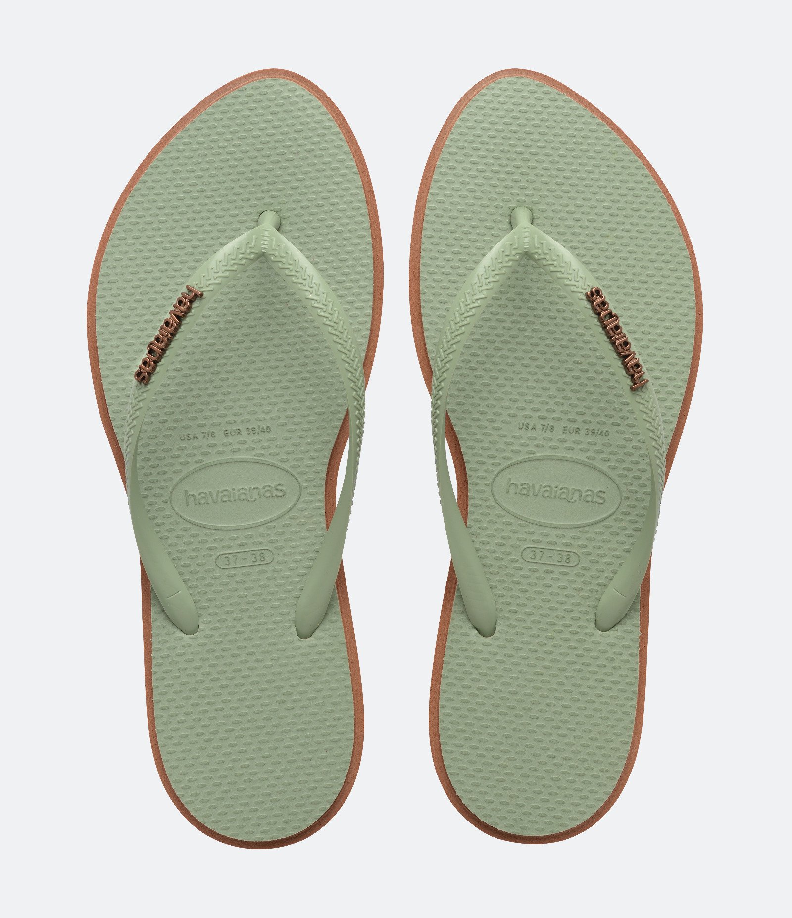 Chinelo Point com Sola Bicolor Havaianas Verde Escuro 1