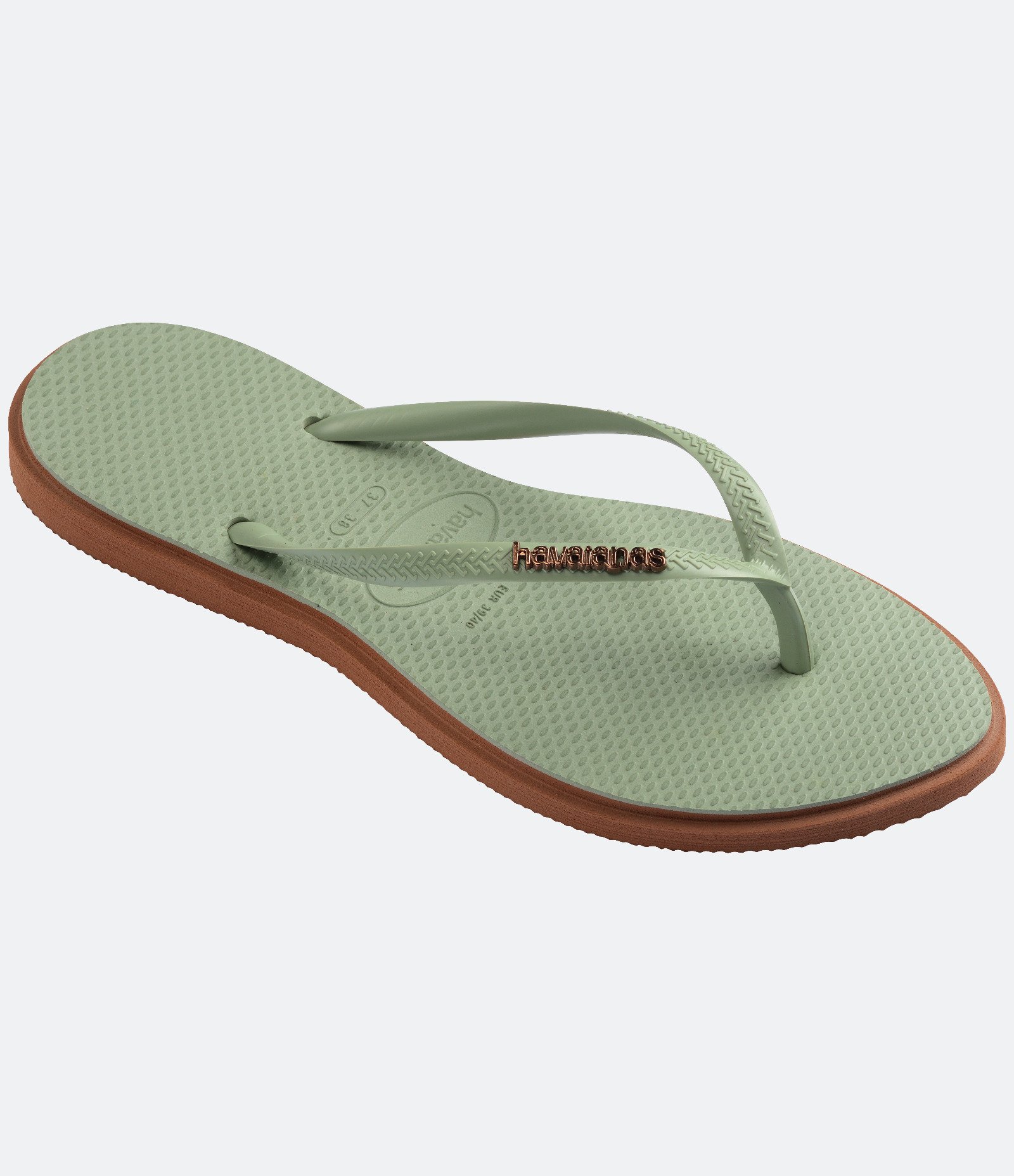 Chinelo Point com Sola Bicolor Havaianas Verde Escuro 2