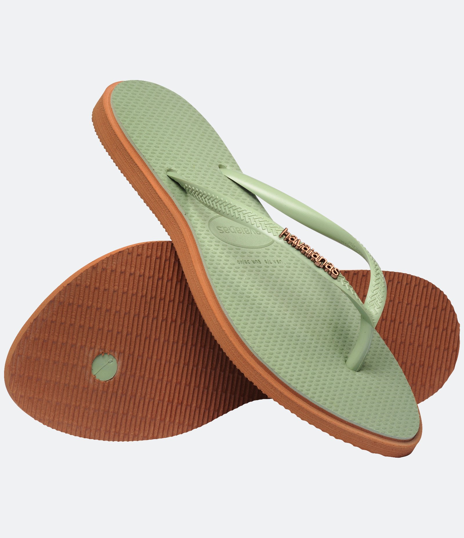 Chinelo Point com Sola Bicolor Havaianas Verde Escuro 4