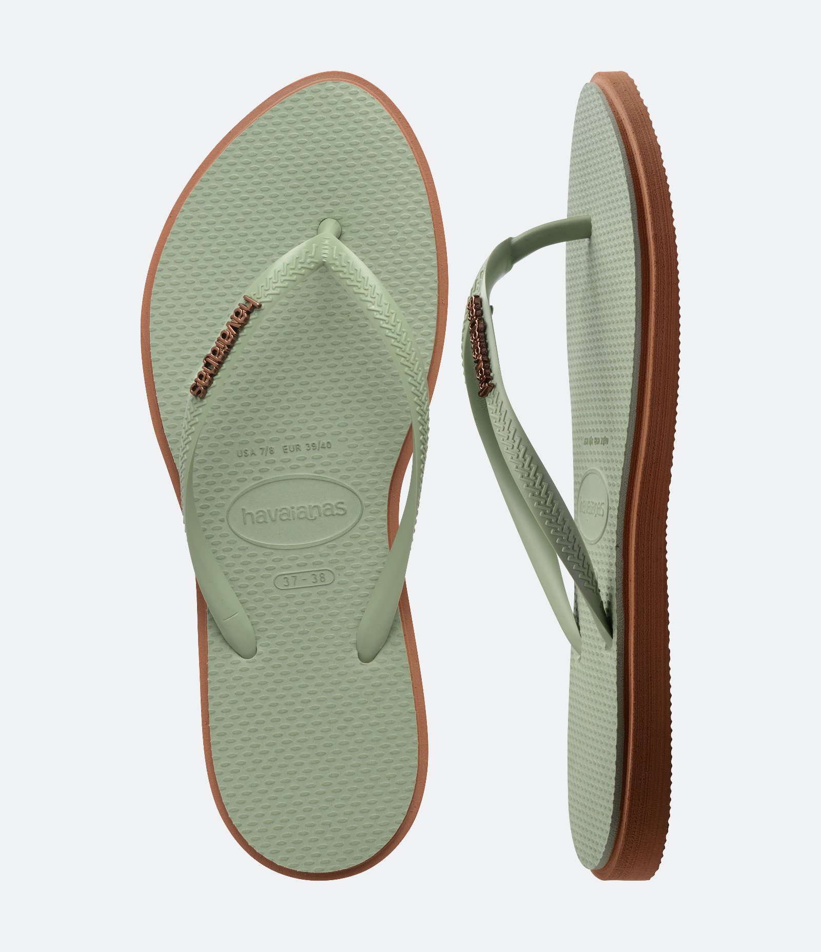 Chinelo Point com Sola Bicolor Havaianas Verde Escuro 5
