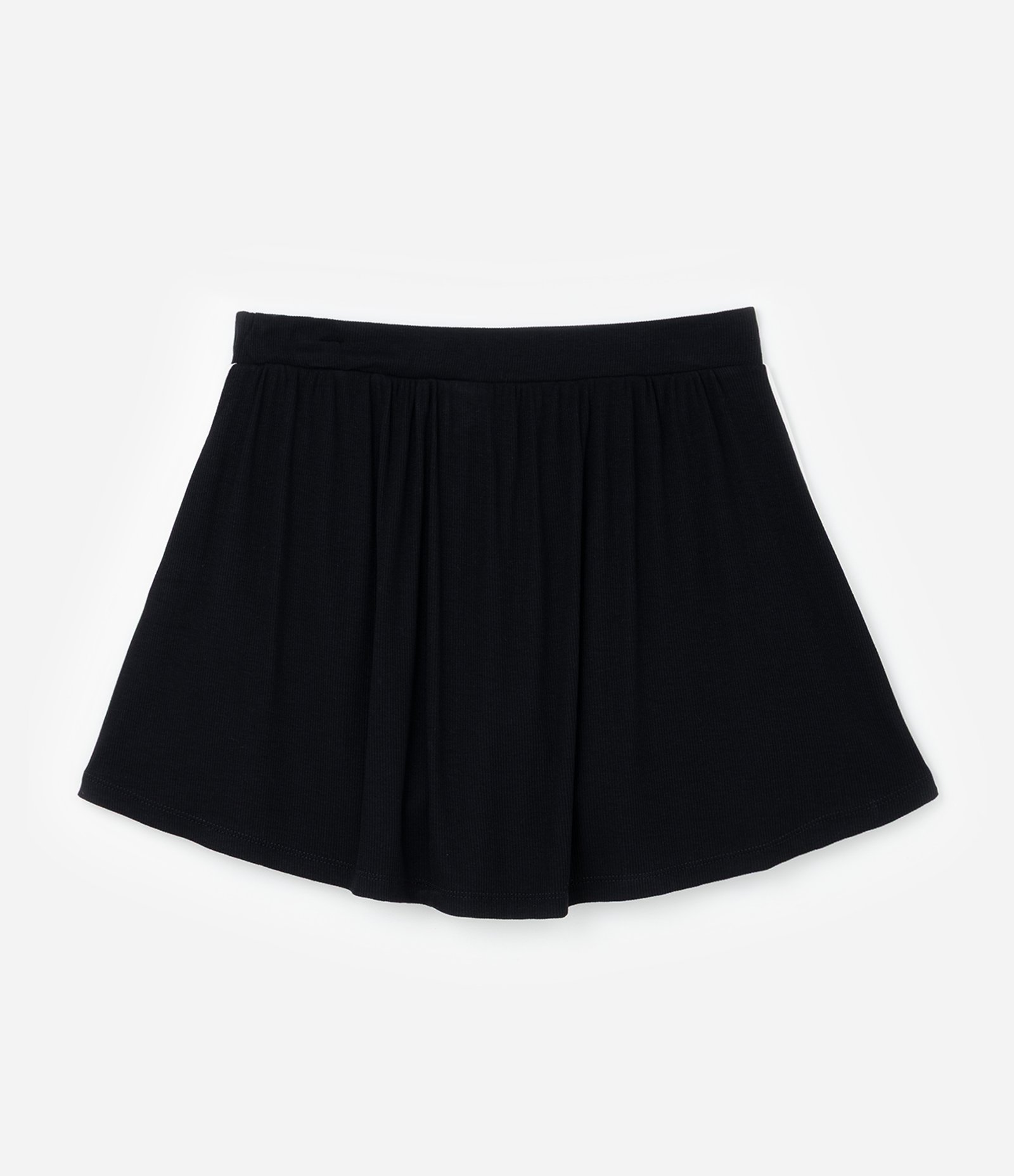 Short Saia Esportivo em Ribana com Listras Laterais Curve & Plus Size Preto 6