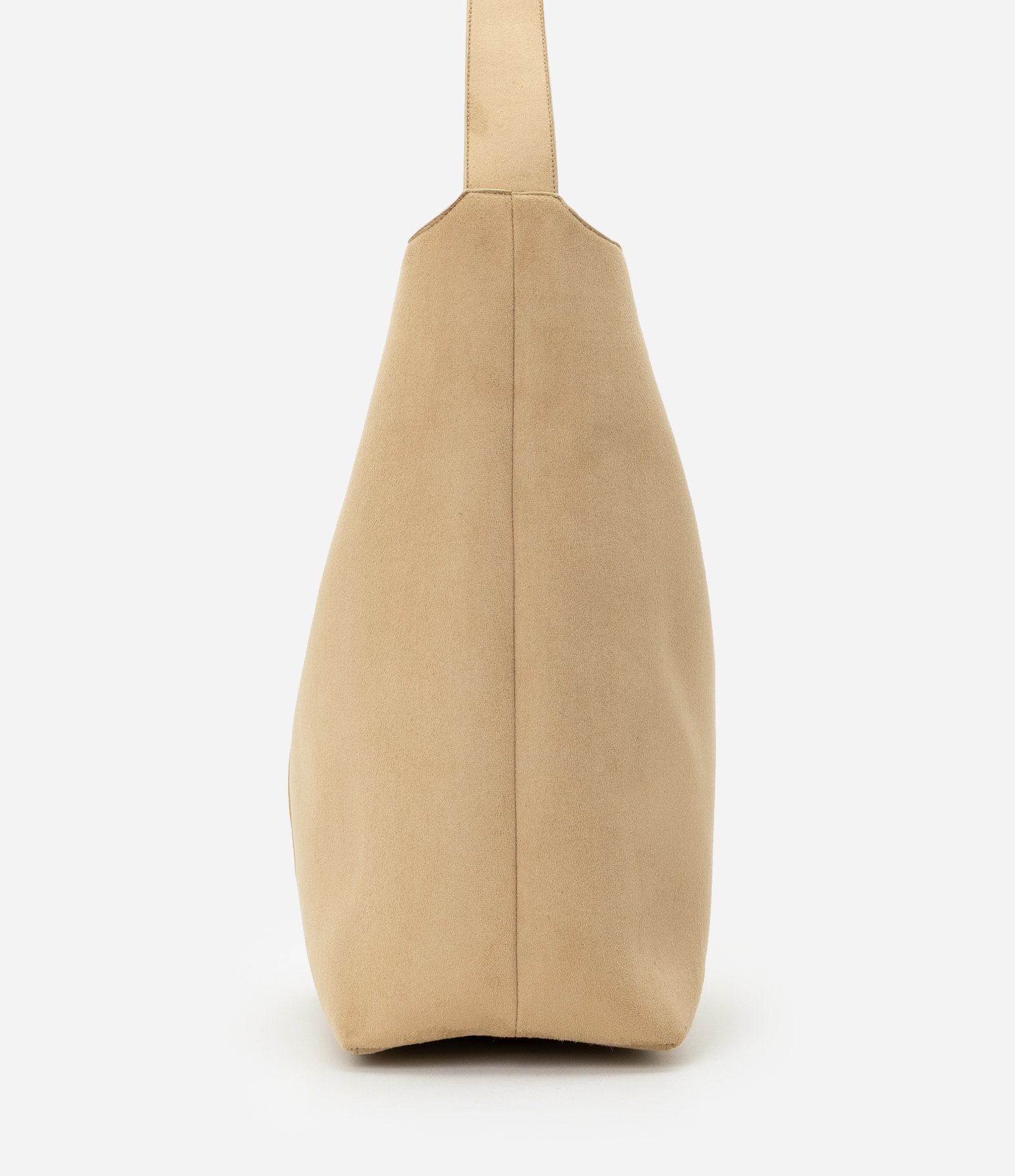 Bolsa Tote em Suede com Bolso Interno Bege 5