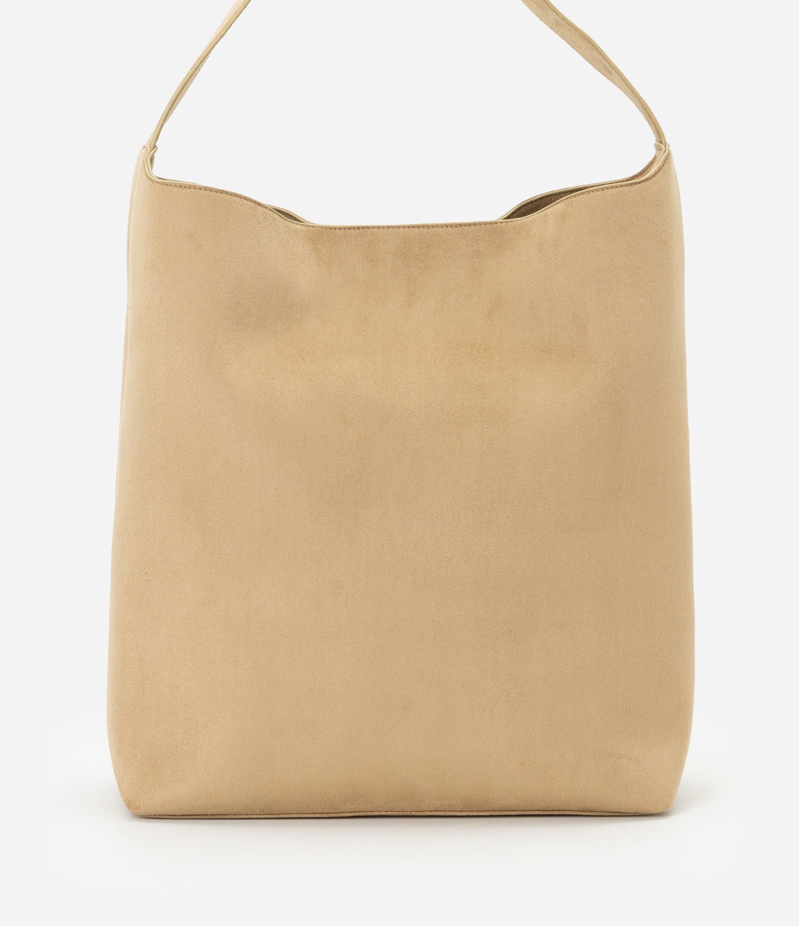 Bolsa Tote em Suede com Bolso Interno Bege 6