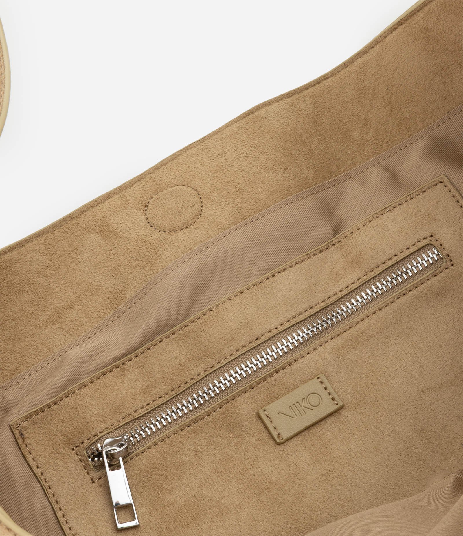 Bolsa Tote em Suede com Bolso Interno Bege 7