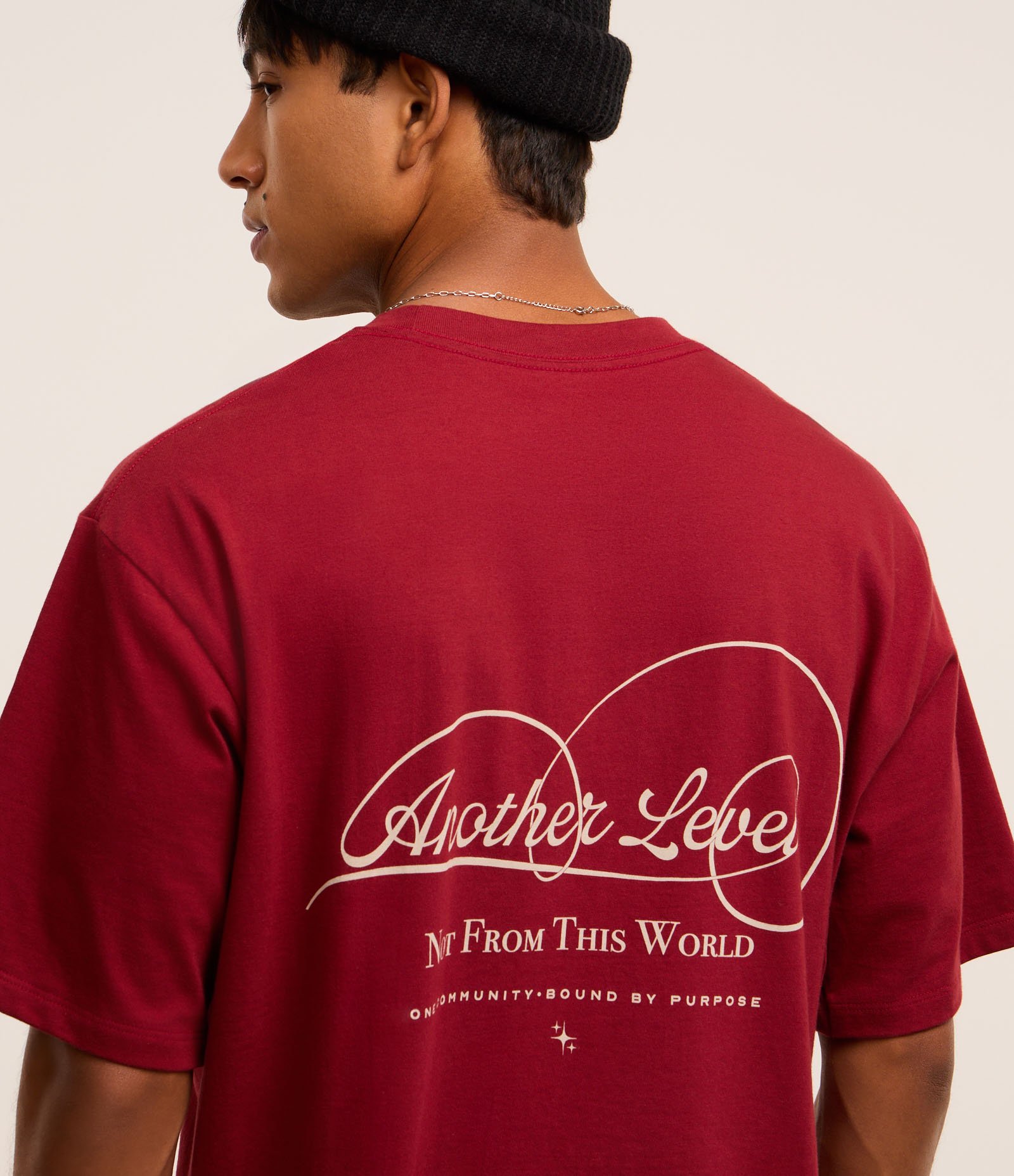 Camiseta Boxy em Algodão com Estampa Lettering Vermelho 3