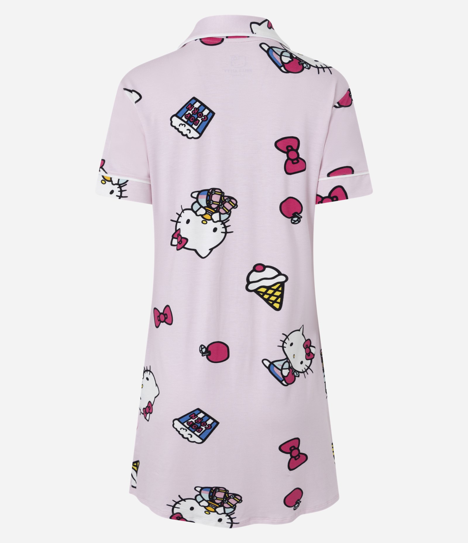 Camisola Americana Curta com Estampa da Hello Kitty e Bolsinho Rosa 6