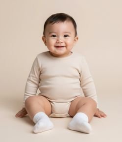 Body Infantil em Cotton Básico - Tam RN a 18 meses