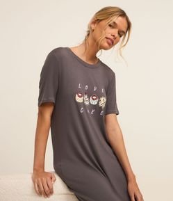 Camisola em Viscose com Estampa Love Cake