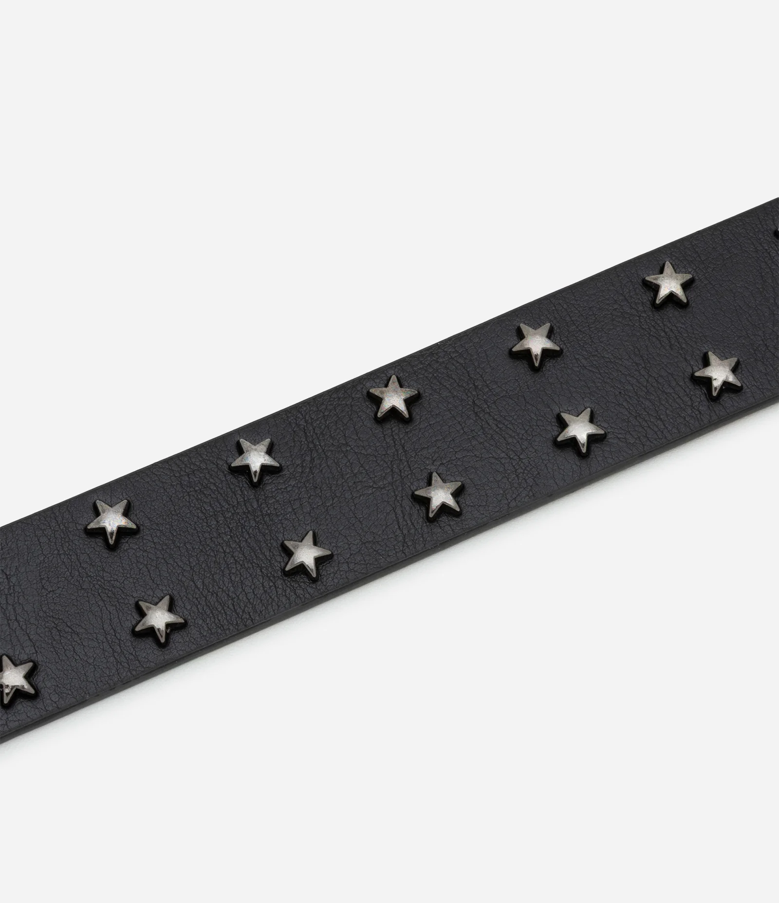 Cinto em PU com Tachinhas de Estrelas e Fivela de Metal Preto 2