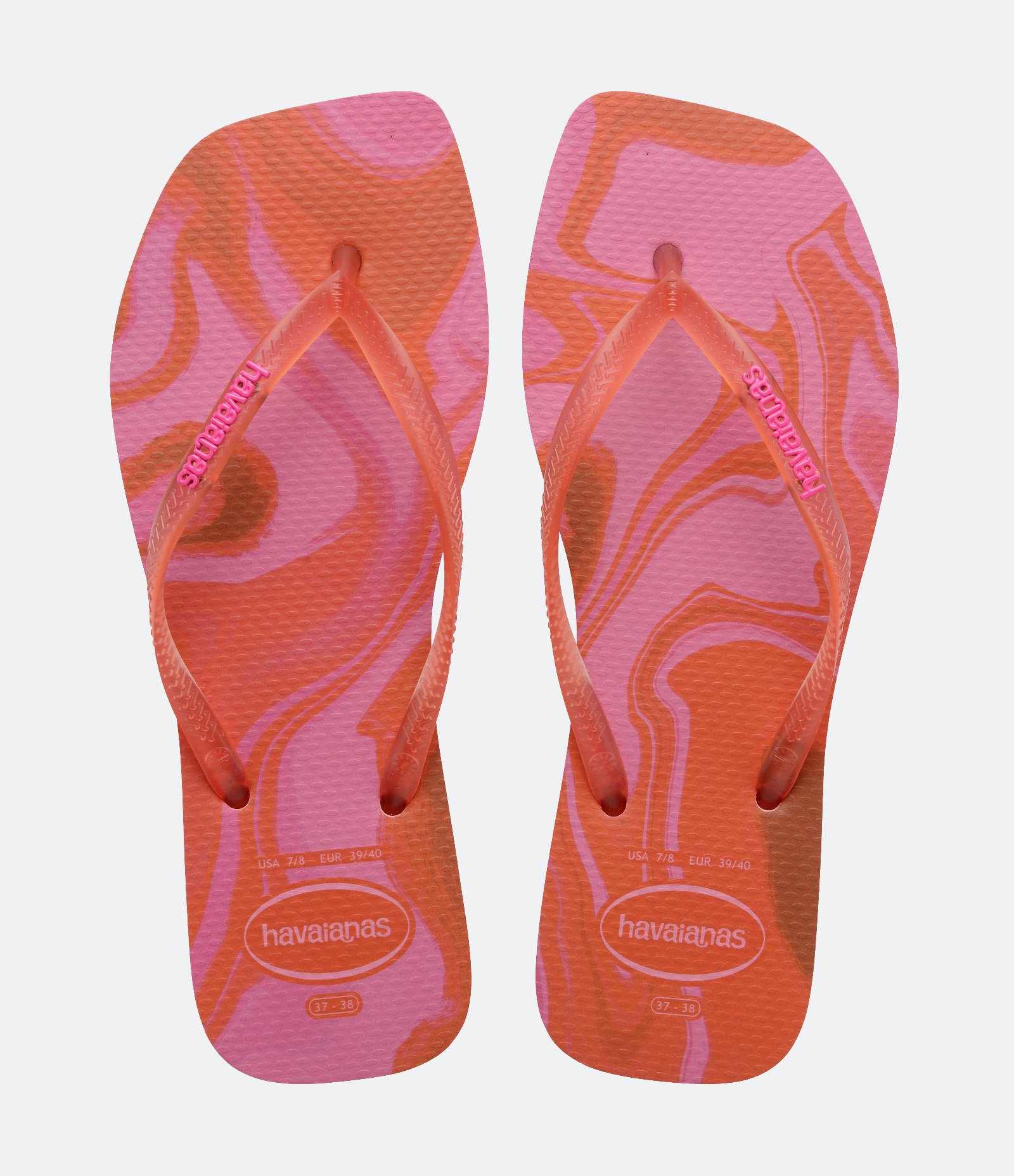 Chinelo Square com Estampa Abstrata Havaianas Rosa 1