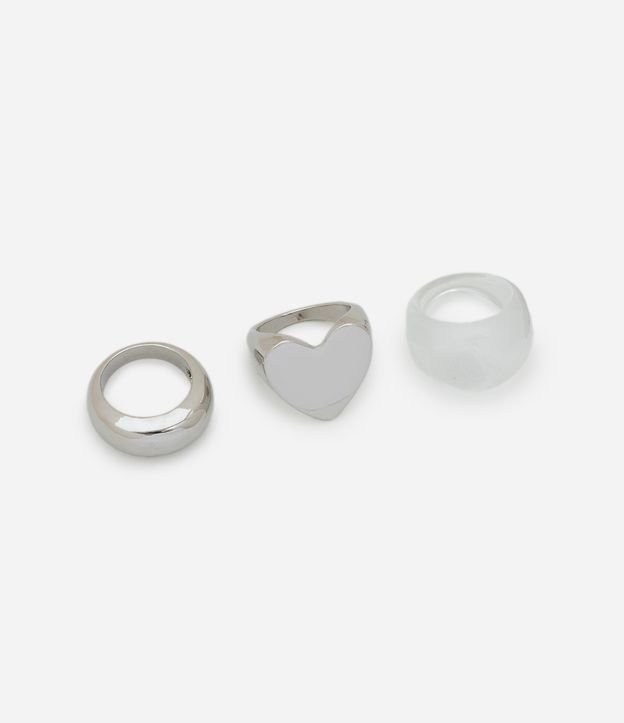 Kit 03 Anéis com Formas Variadas