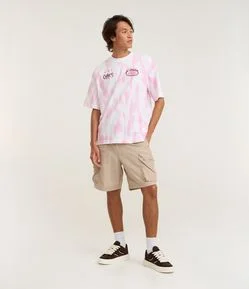 Bermuda Cargo Tecnológico com Cós Elástico e Cinto Ajustável