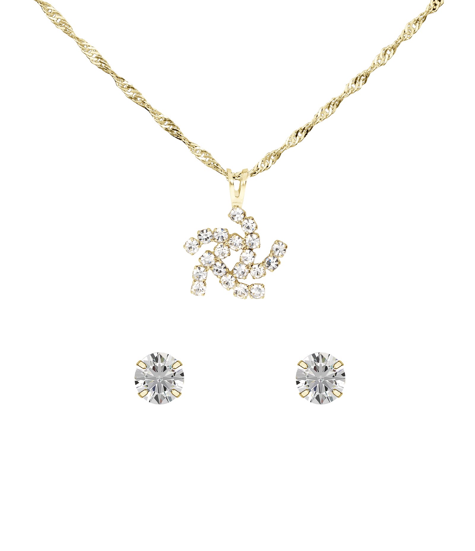 Kit Relógio Analógico Feminino Champion Dourado 2