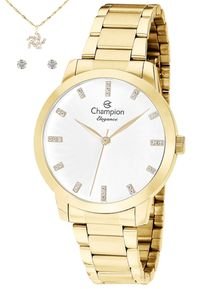 Kit Relógio Analógico Feminino Champion