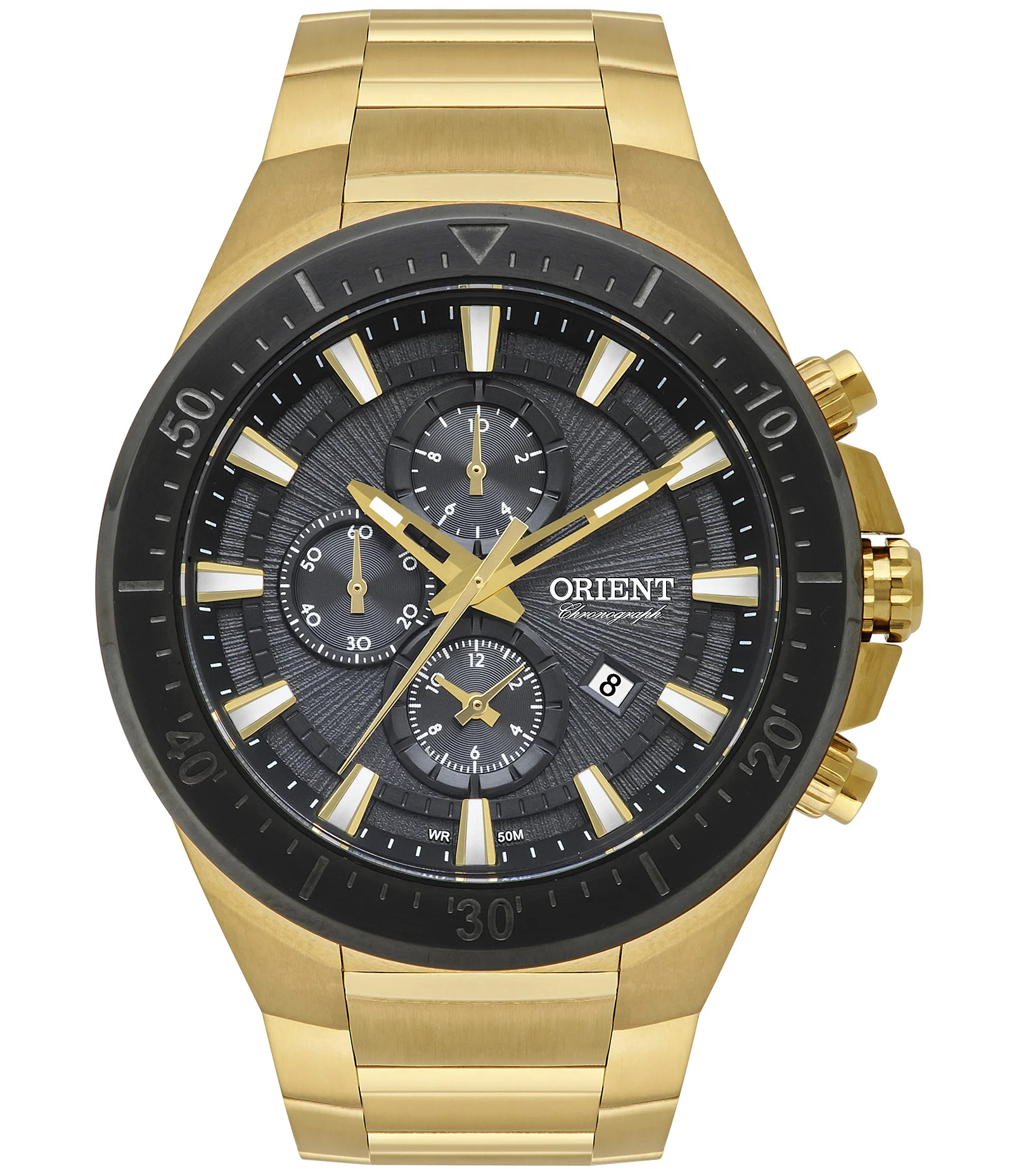 Relógio Cronógrafo Masculino Orient Dourado 1