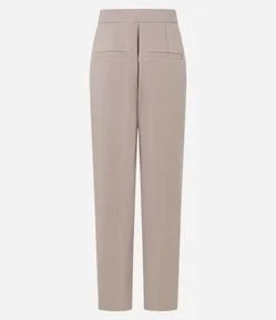 Calça Reta Alfaiatada em Crepe