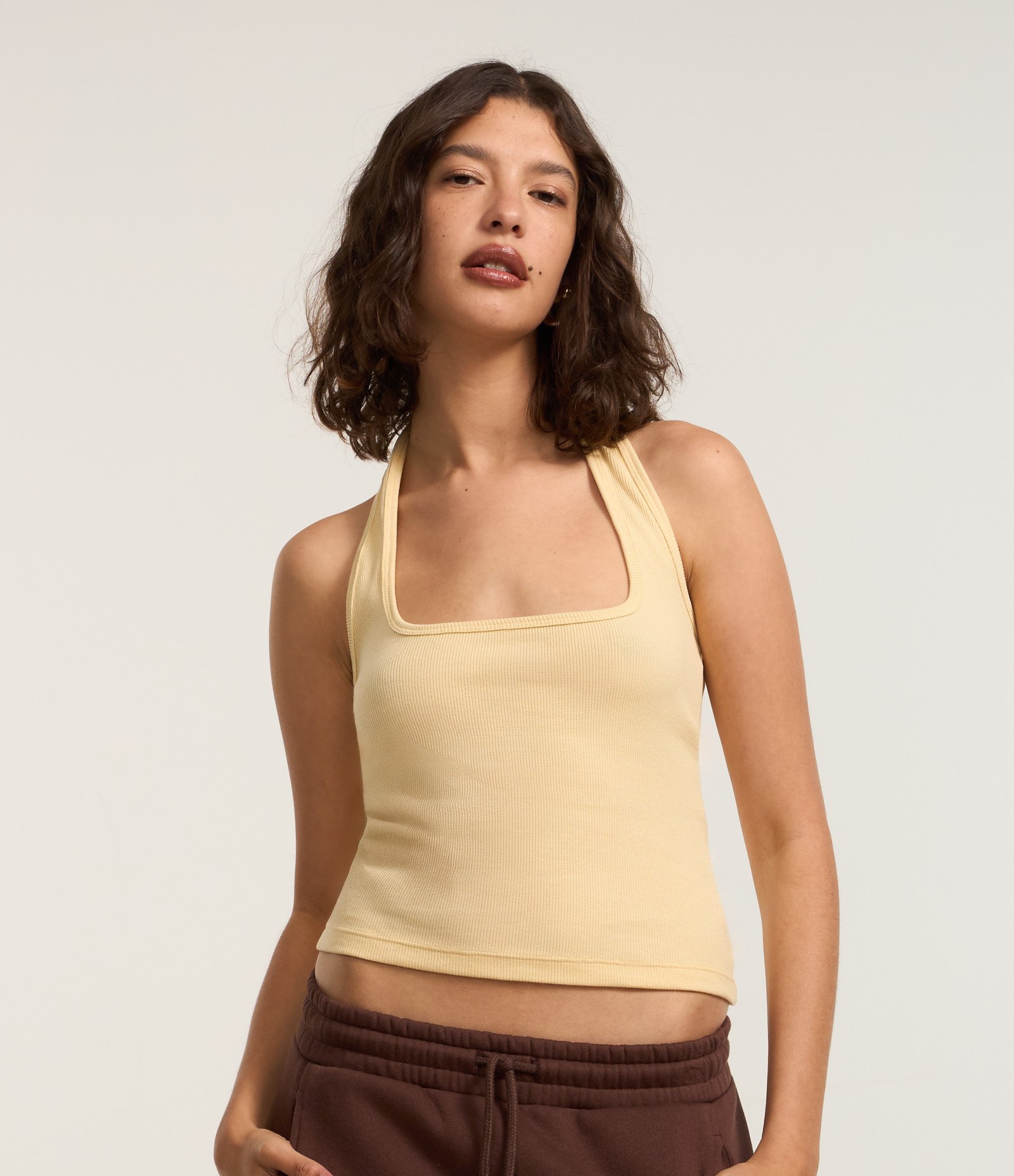 Blusa em Ribana Frente Única Amarelo 1