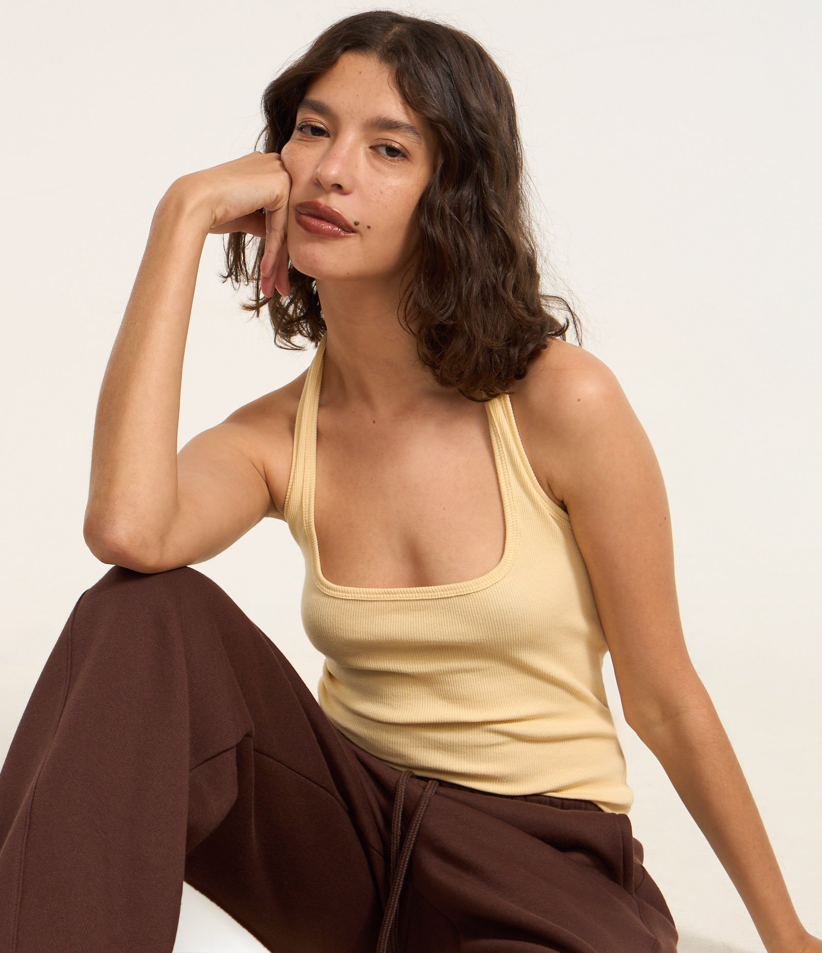 Blusa em Ribana Frente Única Amarelo 4