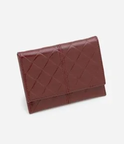 Carteira Envelope em PU com Costura Aparente