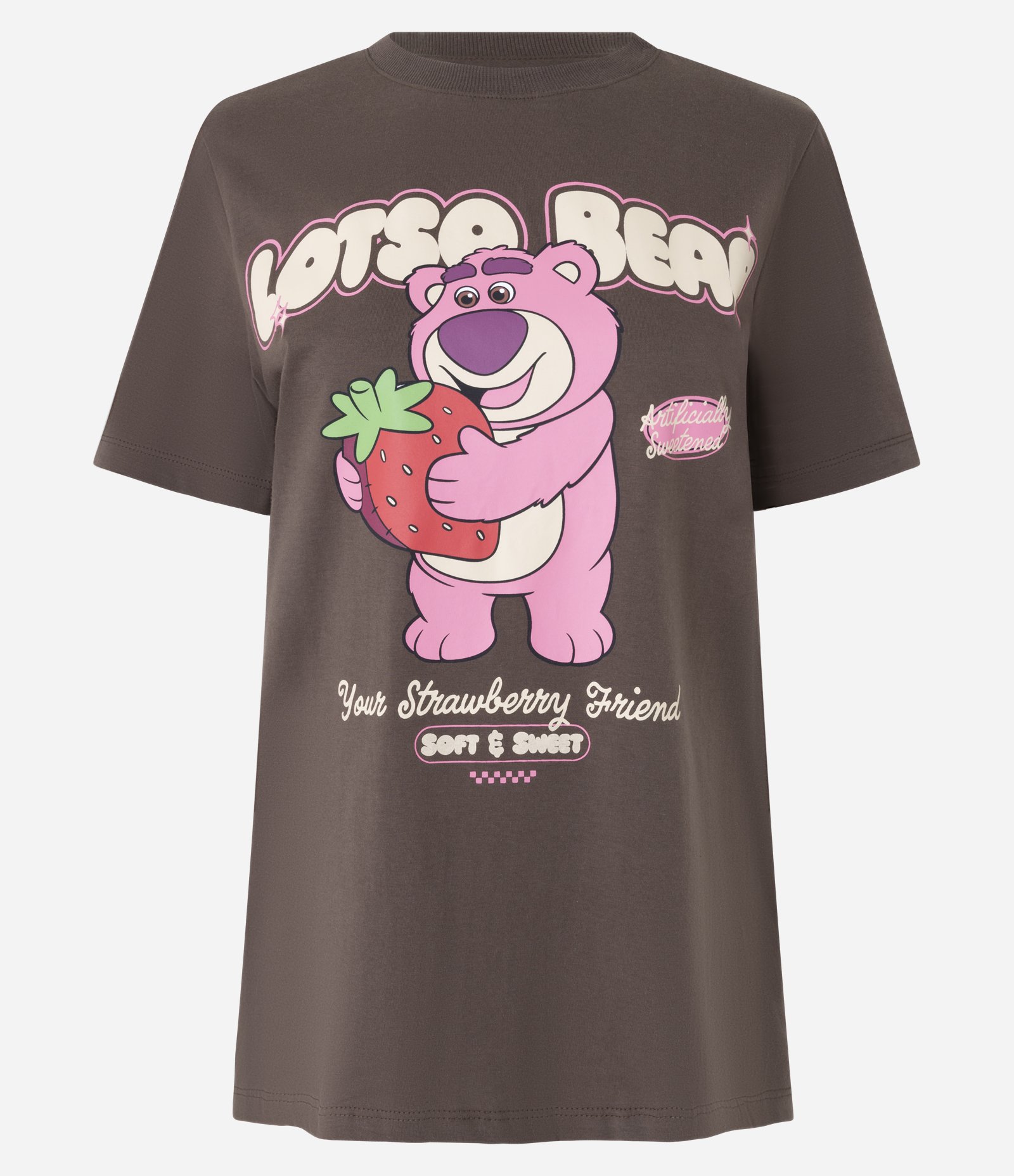 Camiseta Alongada em Algodão com Estampa Lotso Bear Marrom 4