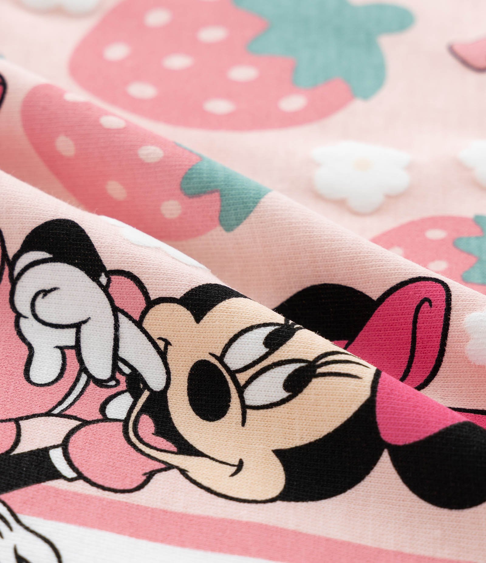 Conjunto Infantil com Estampa de Moranguinhos Minnie - Tam 1 a 6 Anos Branco 10