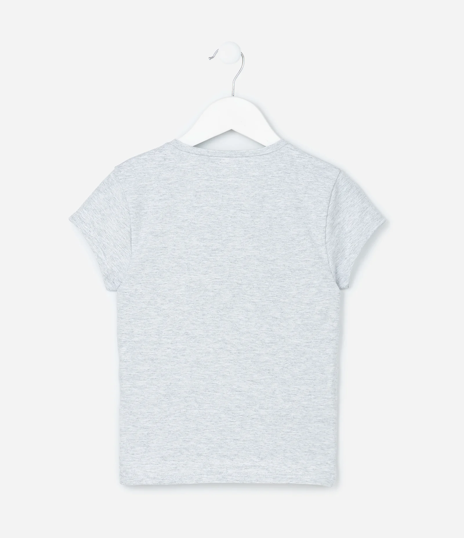 Blusa Infantil em Algodão com Drapeado Lateral - Tam 5 a 14 anos Cinza 2