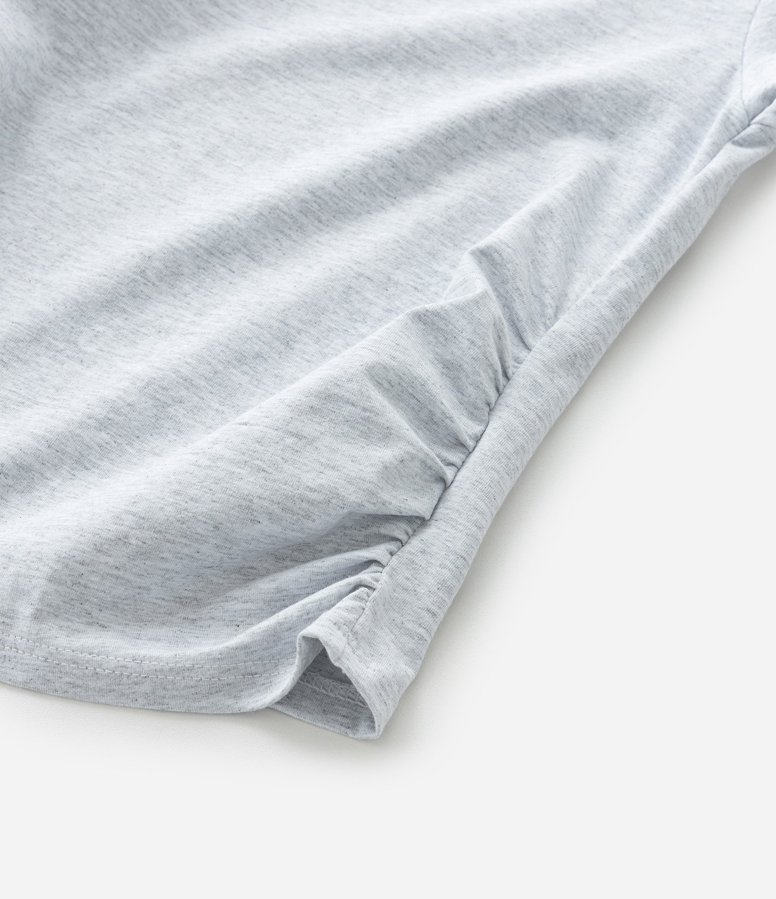 Blusa Infantil em Algodão com Drapeado Lateral - Tam 5 a 14 anos Cinza 4