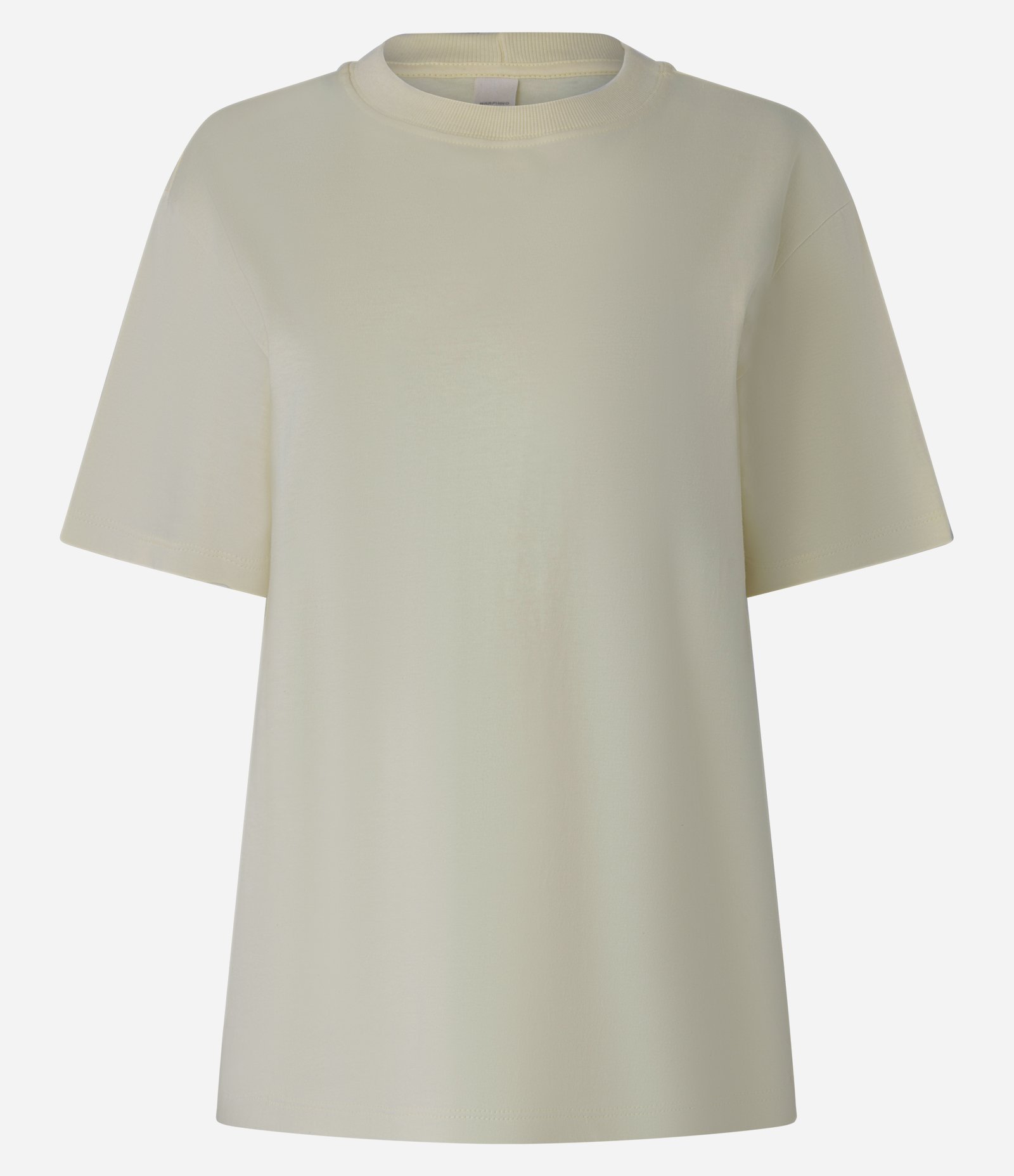 Camiseta em Algodão com Gola Redonda Amarelo Claro 5