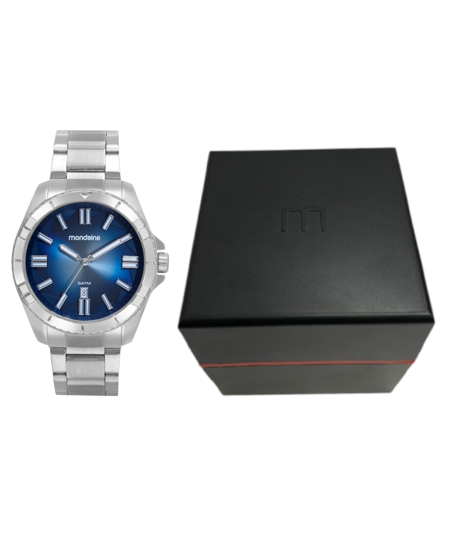 Relógio Cronógrafo Masculino Mondaine Prata 2