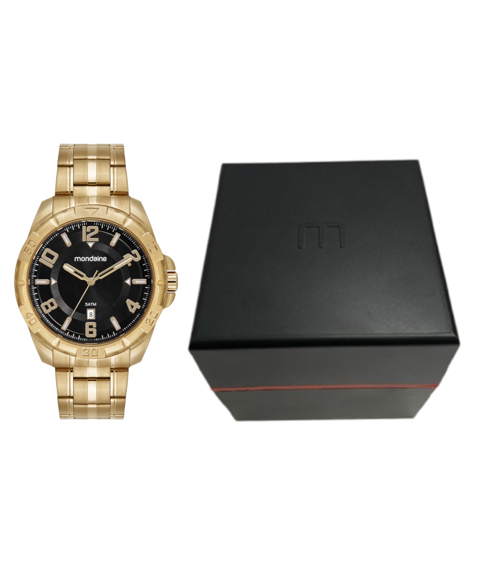 Relógio Cronógrafo Masculino Mondaine Dourado 2