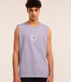 Regata Comfort em Algodão com Estampa Lettering