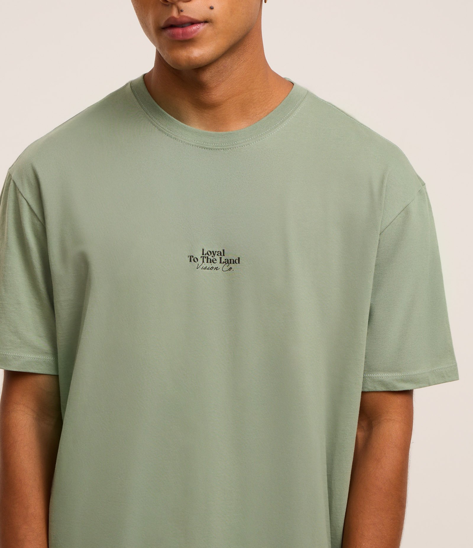 Camiseta Relaxed em Algodão com Estampa de Árvores e Lettering Verde 3